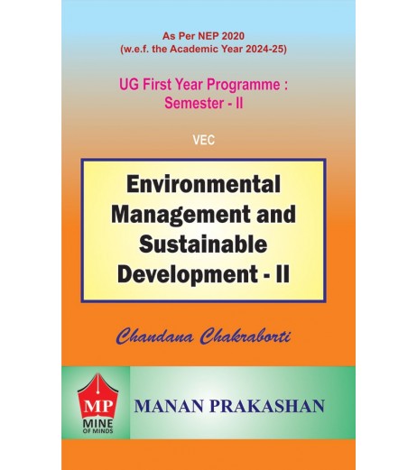 Environmental  Management  and sustainable  development  Sem 2 UG First Year Programme Manan Prakashan 